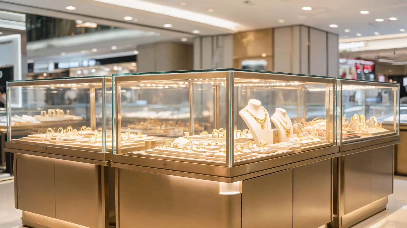 黄金展柜整店交付方案，商场专柜升级首选展示柜厂家 首图