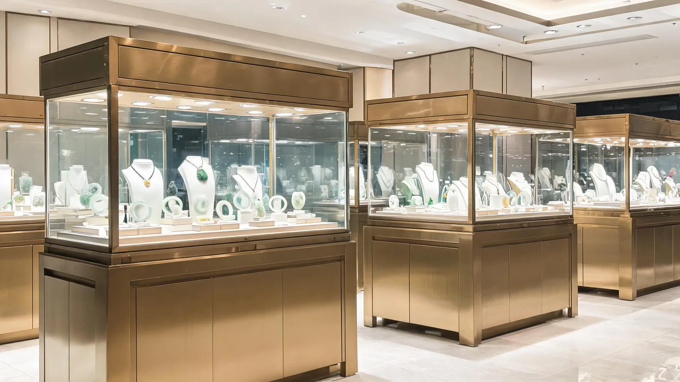 展示柜厂家直供,首饰玉器展柜定制+整店交付更省心 配图 2