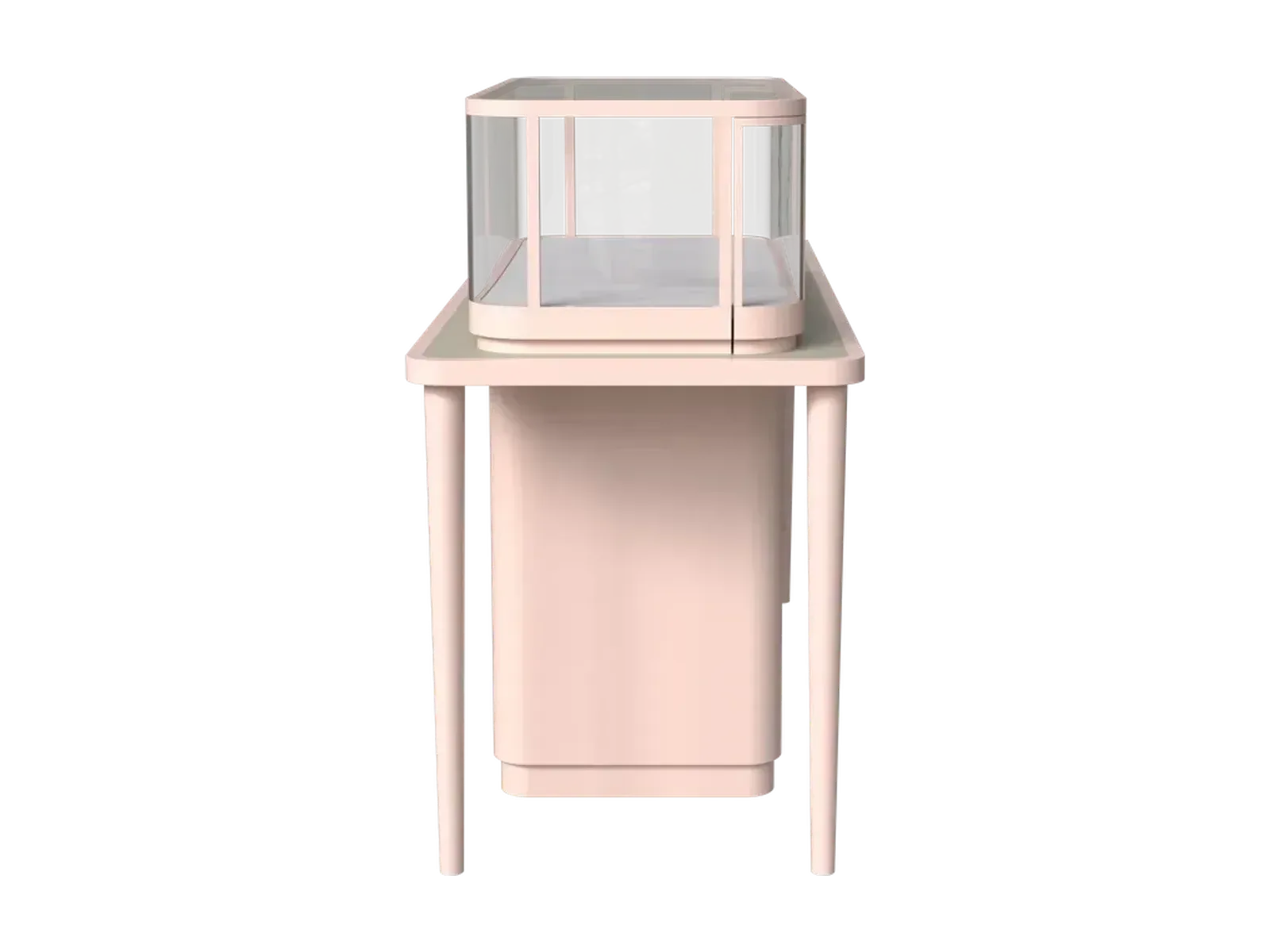 view 3 of pink three-peak arc low jewelry counter