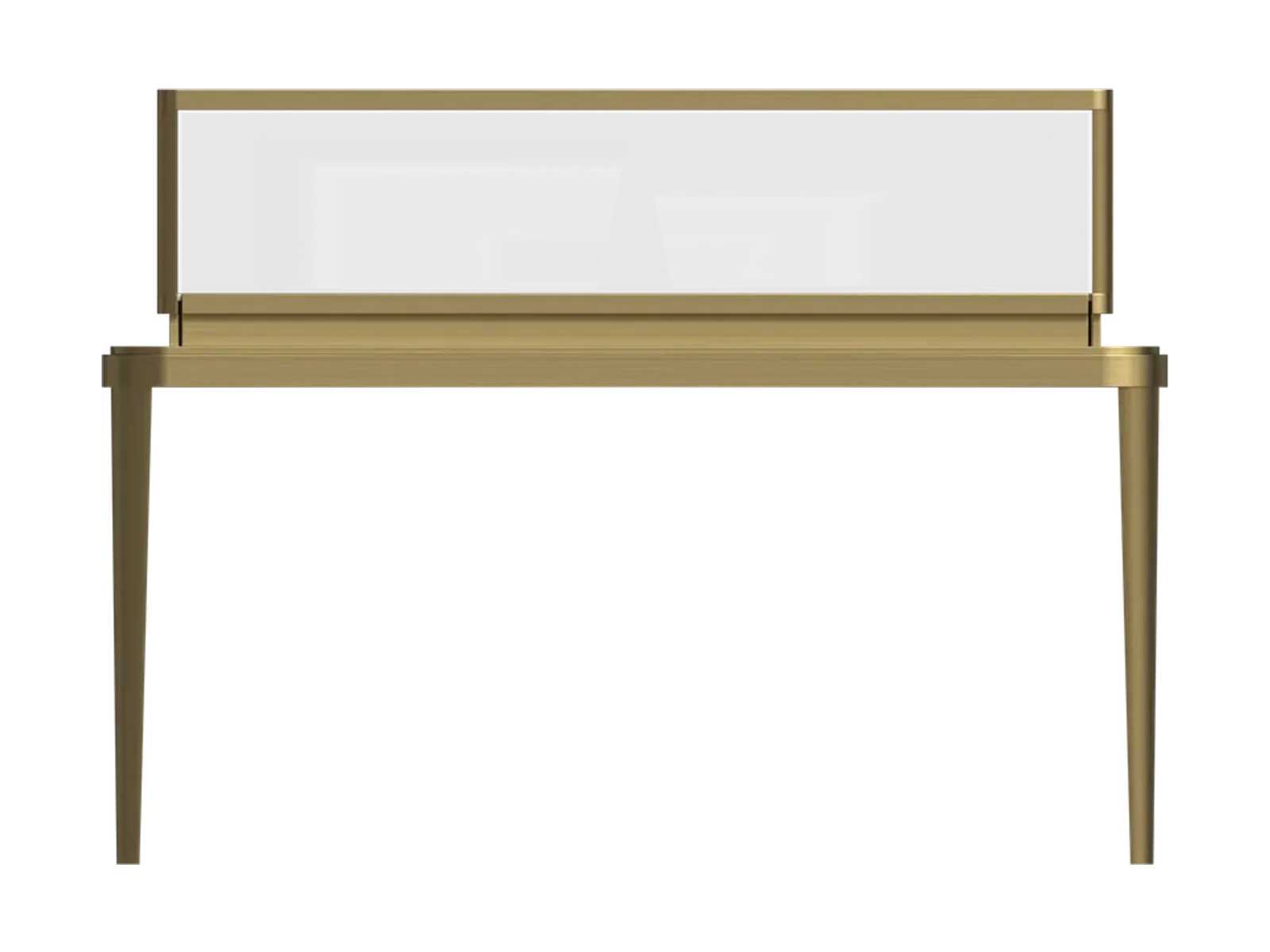 front view of champagne gold jewelry counter