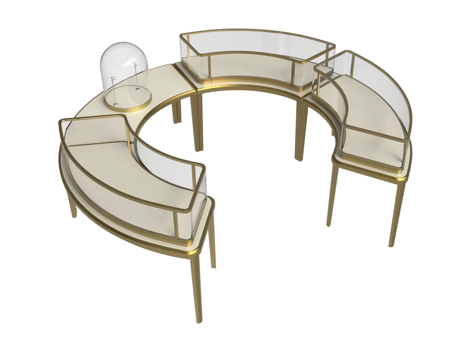 Round Fan-Shaped Jewelry Cabinet view 1
